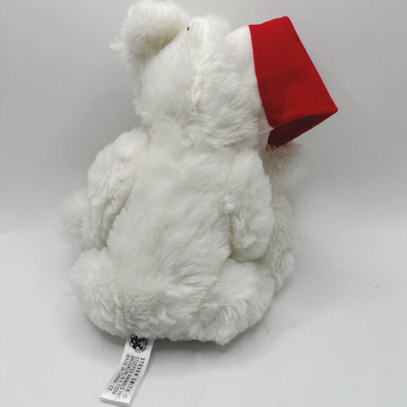 VNTG Steve Smith Christmas Holiday Bear Wearing Santa Hat Plush Stuffed Animal - Picture 3 of 4